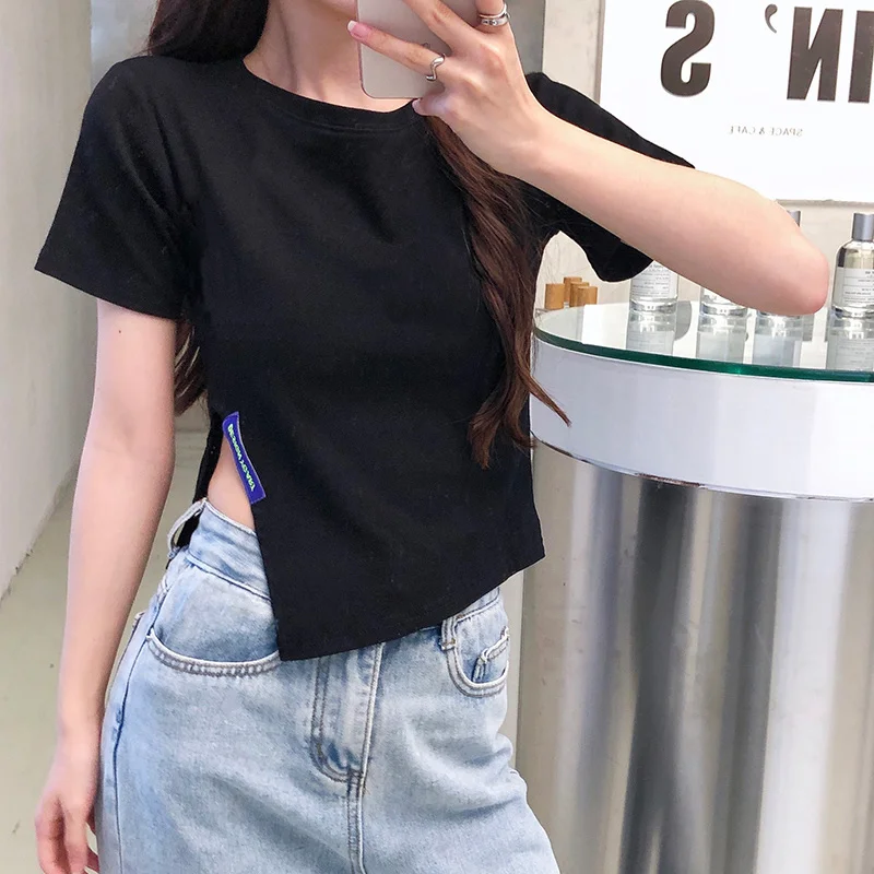 Хлопковая футболка с коротким рукавом Новинка лета 2021 смешные футболки в стиле