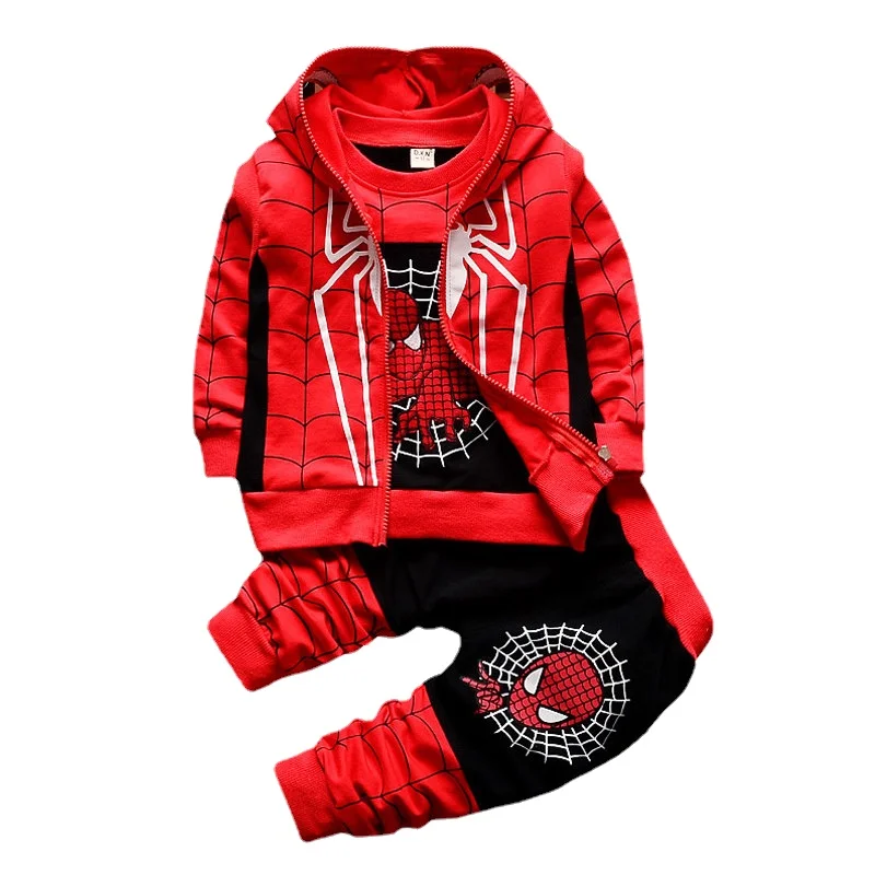 Комплект одежды для мальчиков Осень-зима жилет с капюшоном футболка + штаны