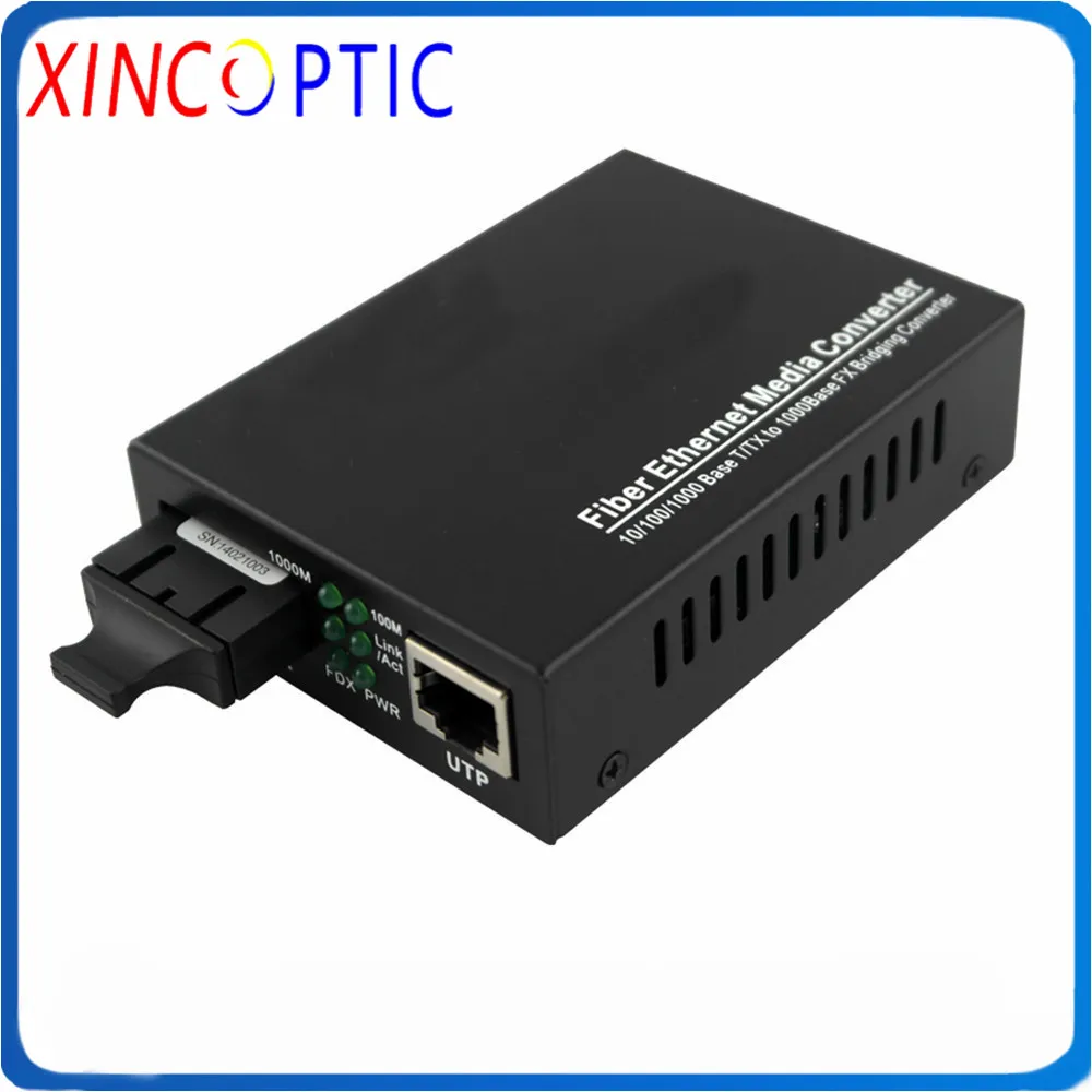 1000 м двойной волоконный медиаконвертер 40 км 1RJ45 10/100/1000 SM двойное волокно 1310 нм SC