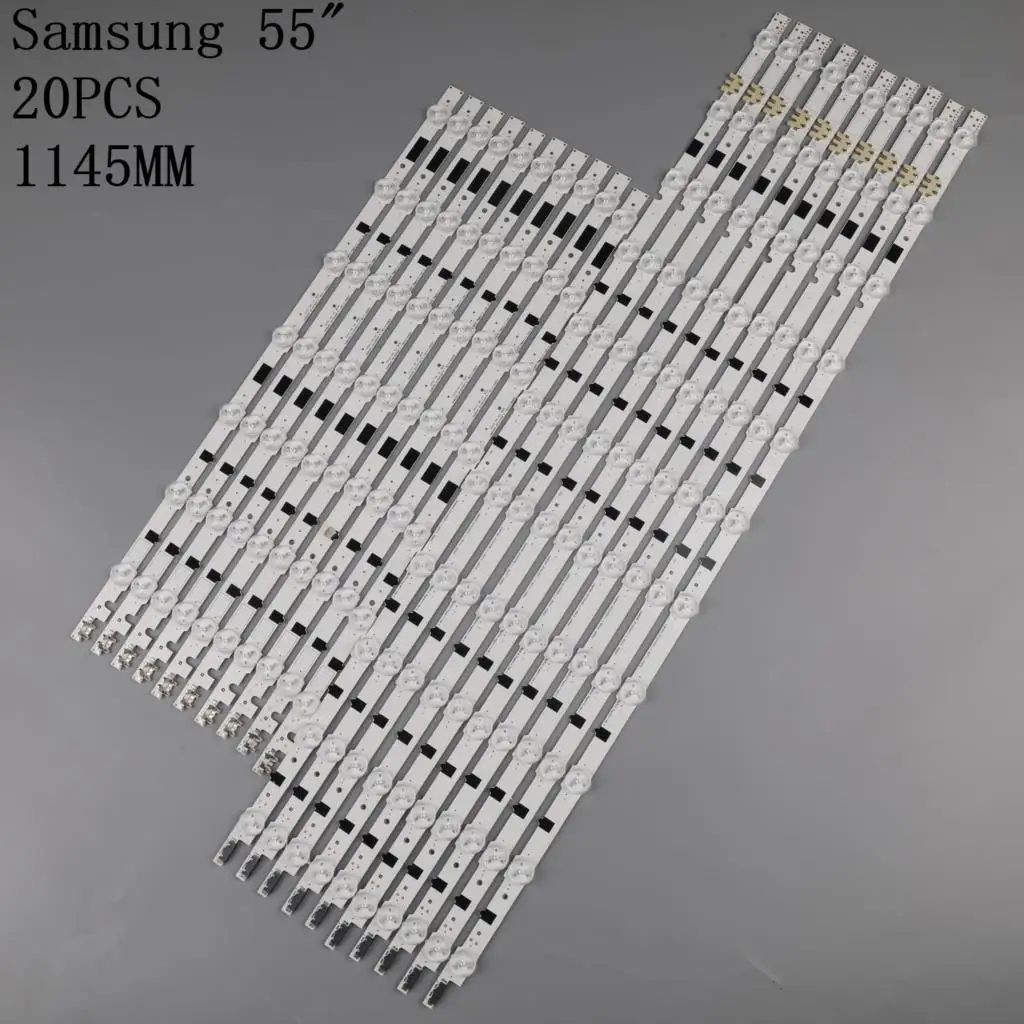 

20 PCS/set LED backlight strip For Samsung 55 inch TV UA55F6400 UA55F6800 UE55F7000 UE55F6470 CY-HF550CSLV4H CY-HF550CSLV5H