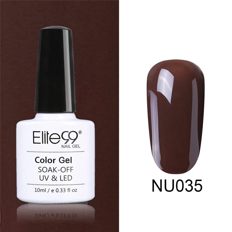 NU035 Elite99 Гель-лак для ногтей замачиваемый УФ-гель серого цвета гель лак Vernis Полупостоянный лак для нейл-арта гель-лаки - Цвет: NU035