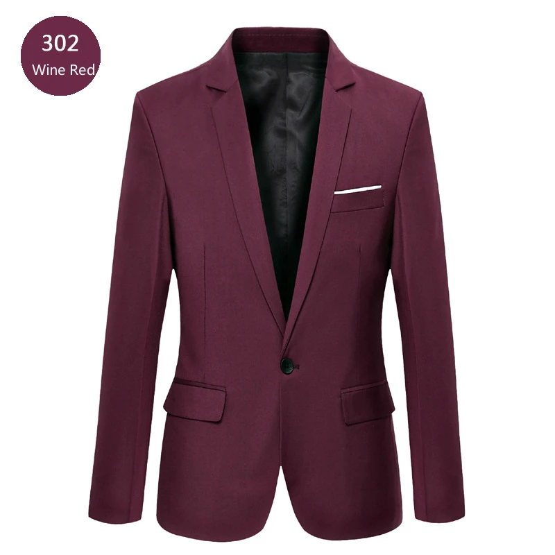 

Spring Autumn Casual Wine Red Blazer Men Slim Fit Suit for Boy Male Business Office Dress Suit Dress Blazers Plus Size Xxxl 4xl