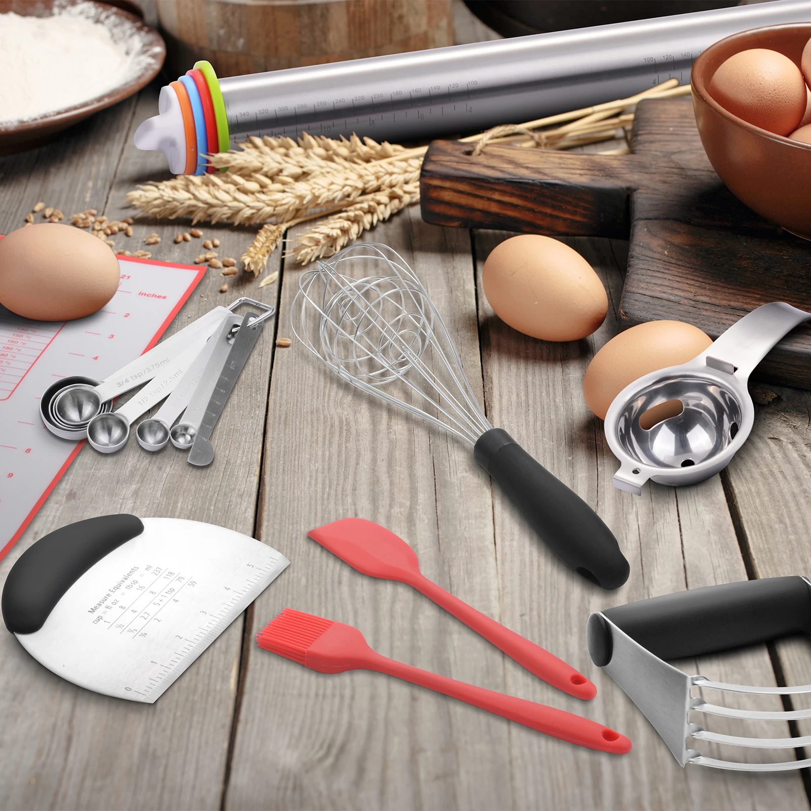 

SOULHAND Kitchen Baking Tool Set Oven Tool Cake Mould Baking Set With Rolling Pin Pad Dough Blender Mold Bakeware Cooking Tools