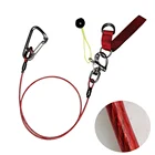 Подводный фридайвинга ремень для дайвинга 316 нержавеющая сталь трос с карабином оснастки поворотный свободные Безопасность контрольная пломба для кабелей браслет