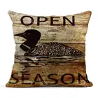 Льняная наволочка для подушки, чехол для фотографирования с животными, искусственная квадратная Подушка 16x16 дюймов, чехол для подушки