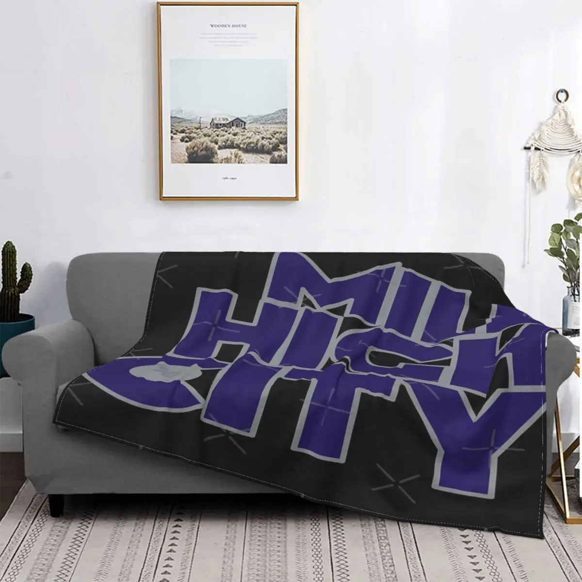 

Mile High City-Manta con tipografía, colcha para cama, sofar a cuadros, manta para Baby, manta double en la cama