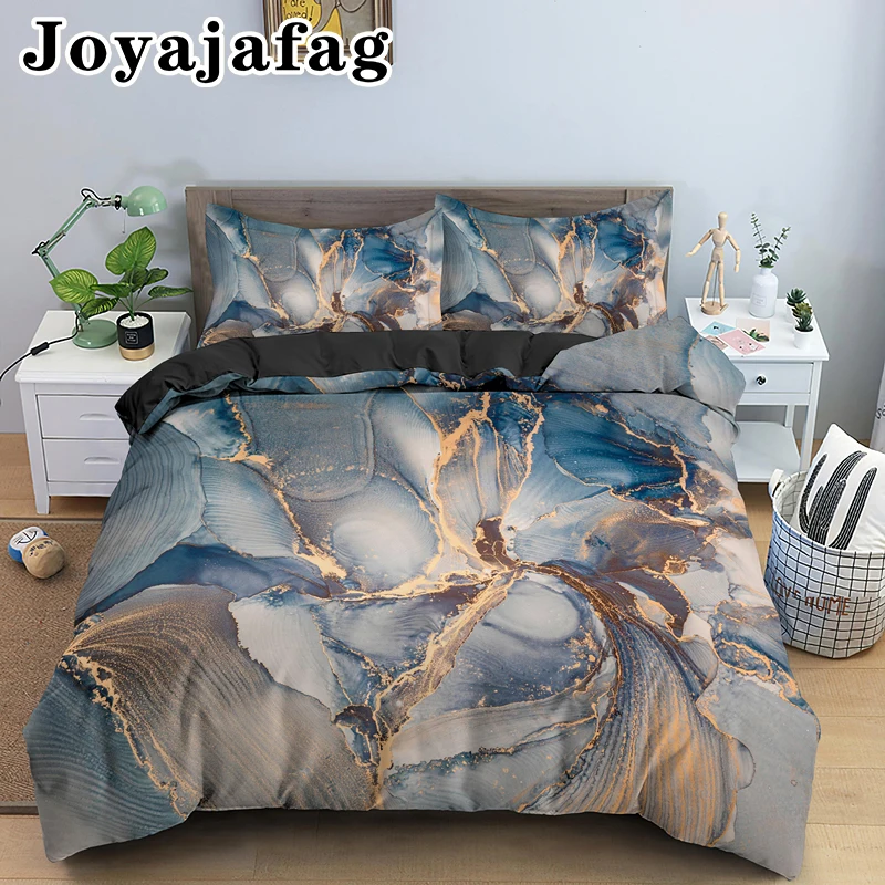 

Stylish Abstract Marble Bedding Set Single Twin King Queen Size Quilt Duvet Cover With Pillowcase 2/3pcs Bedclothes
