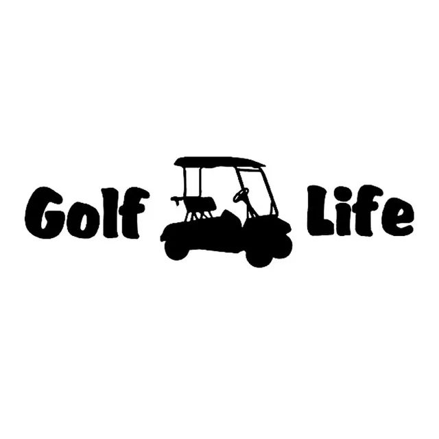 

18.8CM*5.2CM Fashion Reflective Golf Life Vinyl Decal Car Sticker Black Silver