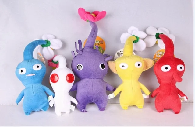 Новинка плюшевая игрушка Pikmin желтый красный синий цветок бутон лист прекрасный