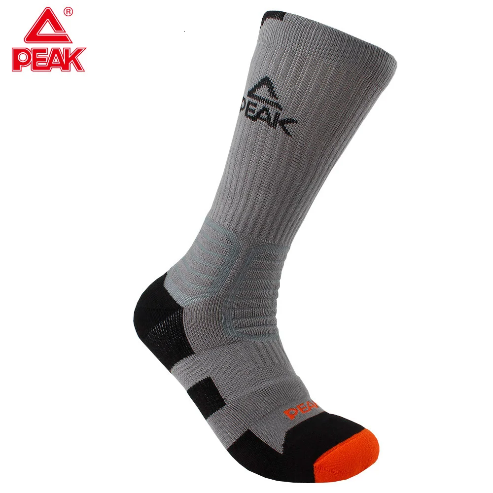 PEAK Men Sports Socks Basketball Bicycle Outdoor Racing Breathable Road Bike W14909 |