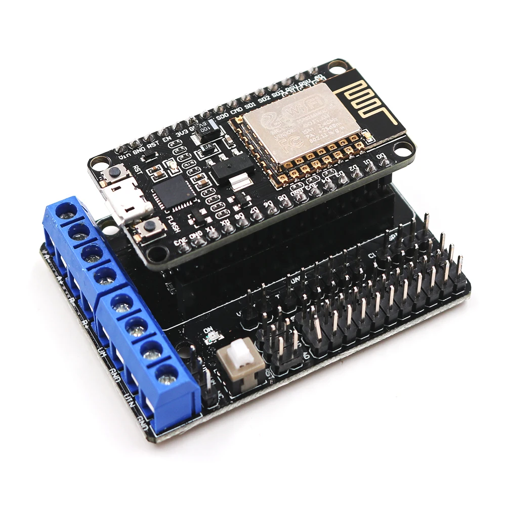 Подходит для Node MCU Development Kit NodeMCU+ моторный щит Esp Wifi Esp8266 Esp-12e diy rc игрушка пульт дистанционного управления Lua IoT smart car Esp12e - Цвет: ESP-L293D