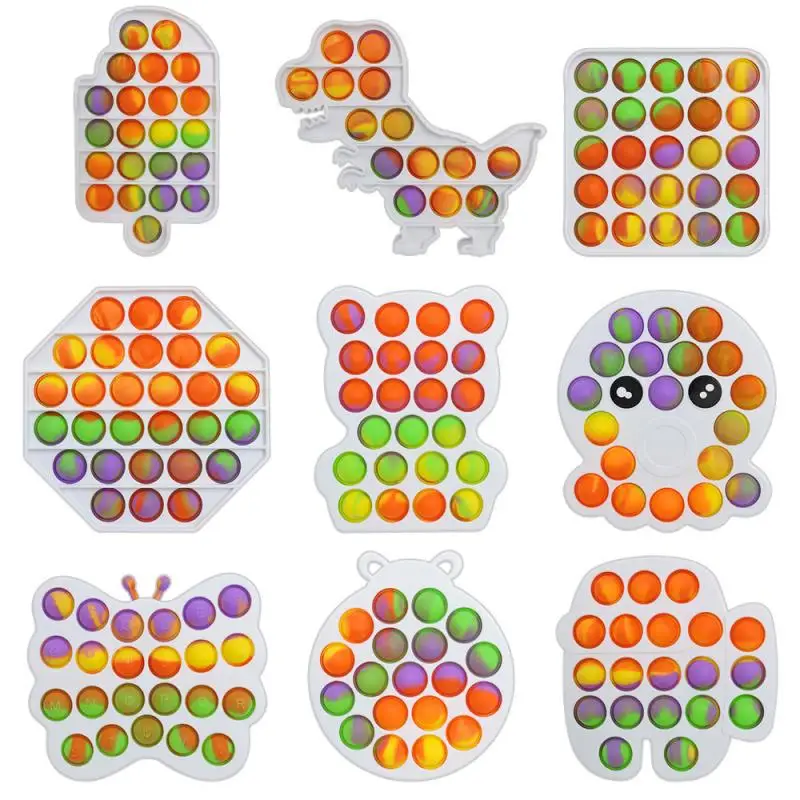 

Pop It Fidget Toys Game Rainbow Chess Board Push Bubble Popper Fidget Sensory Toys for Parent-Child Time Interactive Game Toy