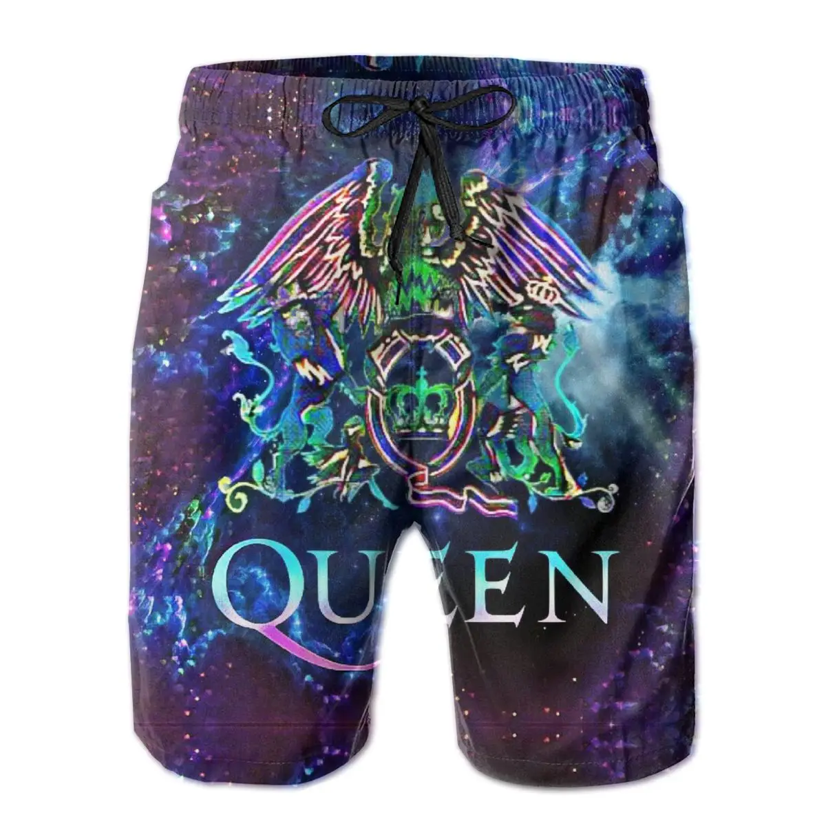 

Мужские пляжные шорты Freddie Mercury, темно-синие быстросохнущие пляжные шорты, лето 2021