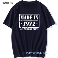 made in 1972 new funny t shirt men short sleeves hip hop oversized o neck cotton t shirts
