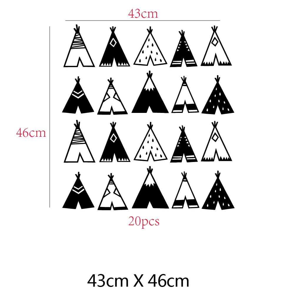 Наклейка на стену с этническим лесом заказ съемная s Diy обои для детской комнаты