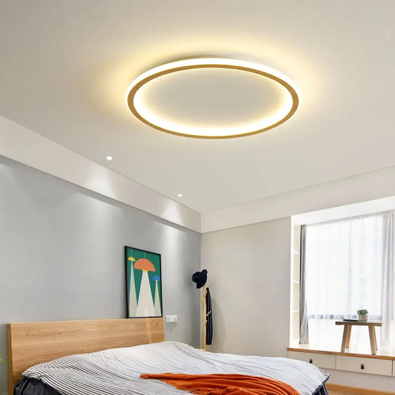 Простая круглая ультратонкая светодиодная потолочная лампа для гостиной