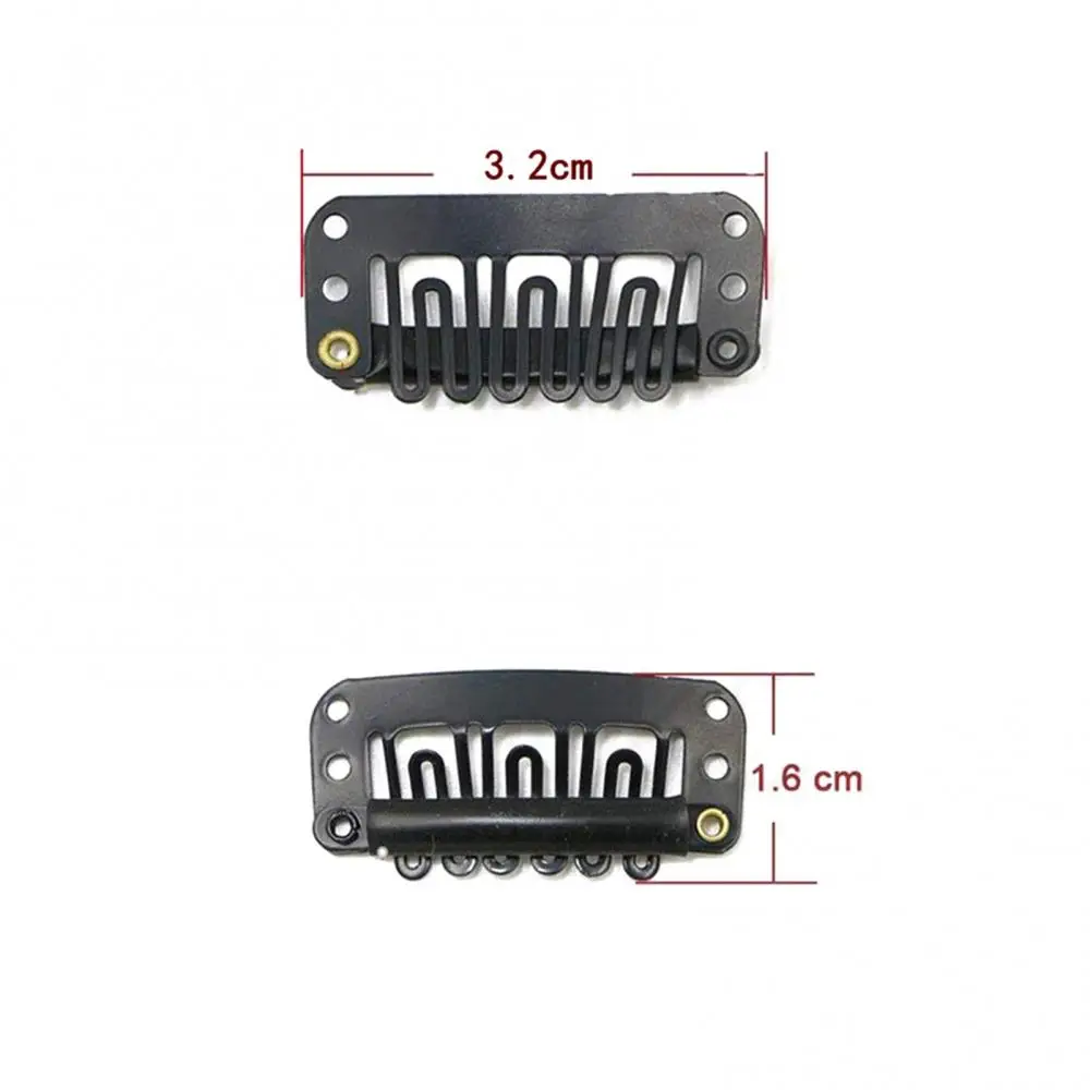 

Wig Fixing Clip Hair Extension Clips Stainless Steel Wig Clips Combs Snap Clips with Rubber Hair Extension Toupee DIY Hairpins