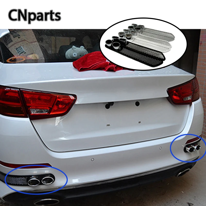 

2X для Citroen C4 C5 Kia Cerato Sorento Ceed Opel Astra H J G Insignia Vectra C 2017, автомобильные 3D углеродные выхлопные наклейки