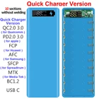 Сварочный бокс для хранения аккумуляторов 10*18650, 2 USB, внешний аккумулятор, чехол 512 В, корпус сделай сам 18650, держатель для аккумуляторов, чехол PD QC 3,0, быстрая зарядка