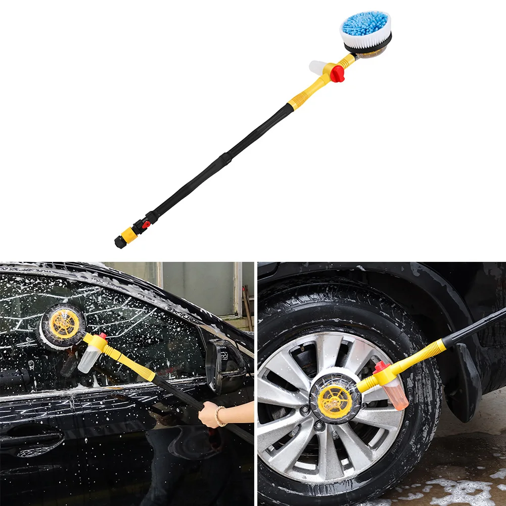

Щетка-скраб для чистки автомобиля, инструмент для распыления, щетка для мытья автомобиля с вращением на 360 градусов, шениль, швабра Автомоби...