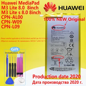 new original 8inch huawei mediapad m3 lite 8 0 battery cpn w09cpn l09cpn al00 hb3080g1ebc hb3080g1ebw batteries free global shipping