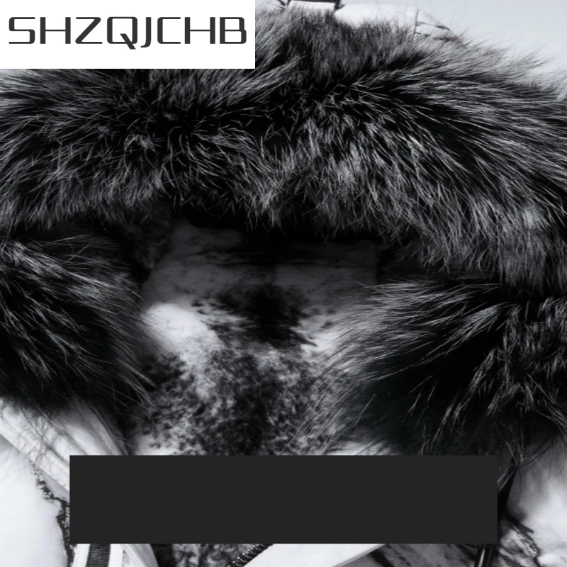 

JCGB 2021 Winter Real Fur Coat Men Rabbit Fur Liner Parka Streetwear Thick Warm Long Jacket Large Fox Fur Hooded Hiver S-N2331