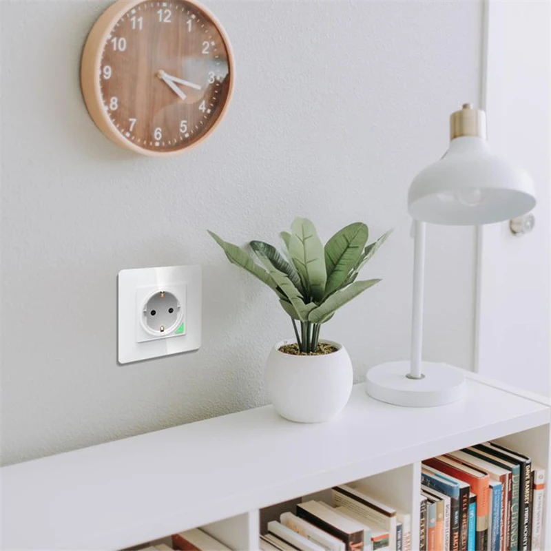 Lonsonho Tuya Wi Fi умная розетка стандарта ЕС США Великобритании Plug 220V 16A электрические