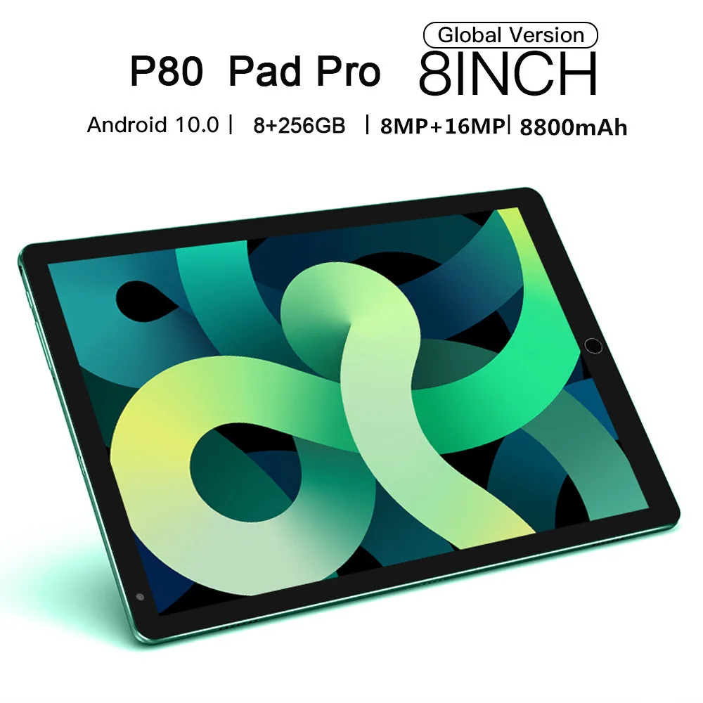 tablet p80 8gb ram 256gb rom tablets android 8 inch global version tablette pc mtk6797 10 core phone call tablete gps laptops free global shipping