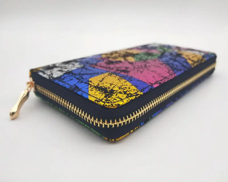 KANDRA новые цветные женские длинные кошельки из искусственной кожи Модные рождественские кошельки медная молния Женский держатель для карт