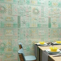 industrial wind 3d stereo self adhesive wall sticker decorative wallpaper waterproof and anti collision diy creative wallpaper