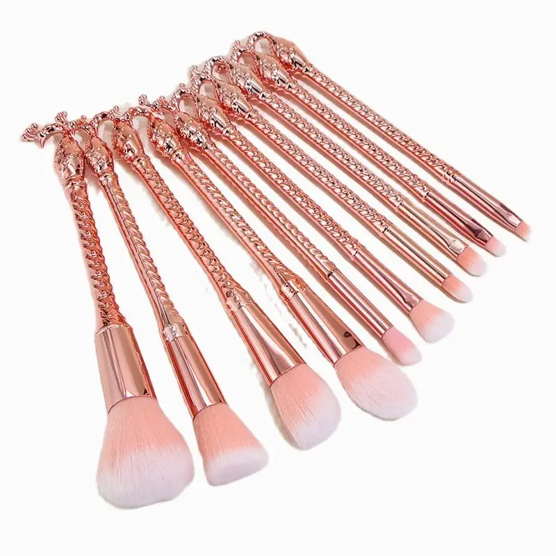 

10PCS 6PCS Rose Gold Make Up Brush Set Fashion Peacock Head Makeup Brush Set