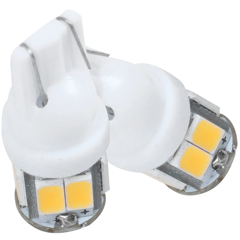 5 шт. T10 Вт 5630 SMD светодиодный светильник для приборной панели автомобиля теплый