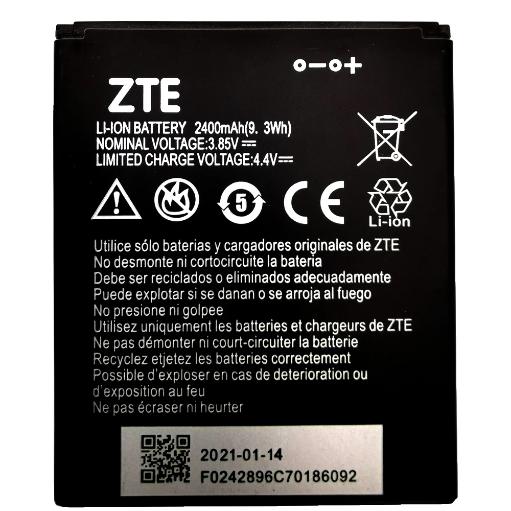 

2021 Years 100% Original High Quality 2400mAh Li3824T44P4h716043 Battery For ZTE Blade A520 A521 BA520 Mobile Phone Battery