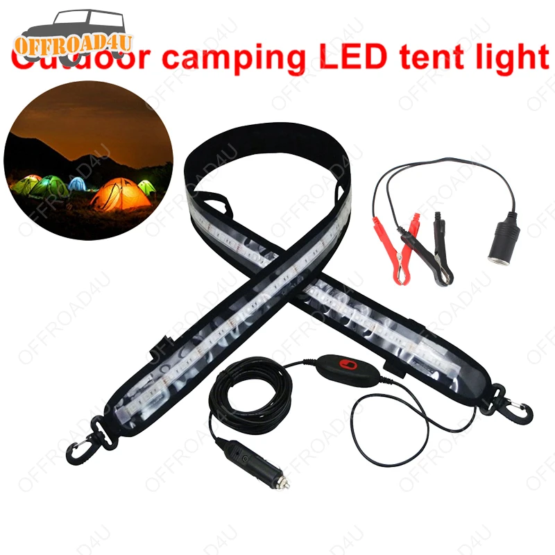 

Easy install LED Tent Light Strip Car Roof Tent Strip Light Outdoor Lamp Awning Light Bar Strip For Camping Travel Offroad