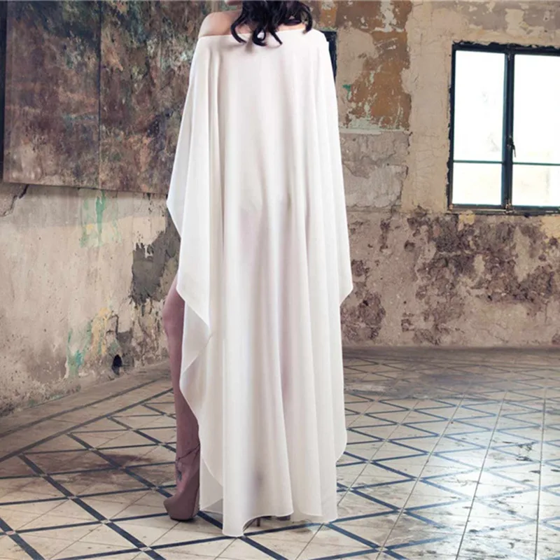 Вышитое шифоновое бикини накидка белый купальный костюм размера плюс парео