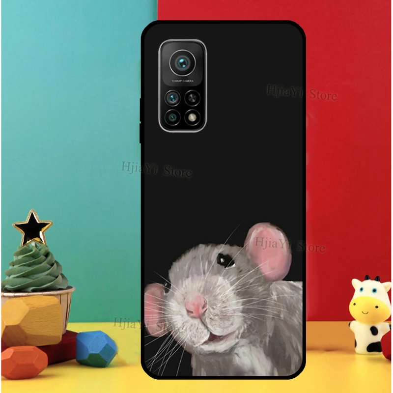 Симпатичный мультяшный чехол The Peeking Rat для POCO F3 M3 X3 Pro Xiaomi Mi 11 Lite Note 10 9T 10T | Мобильные