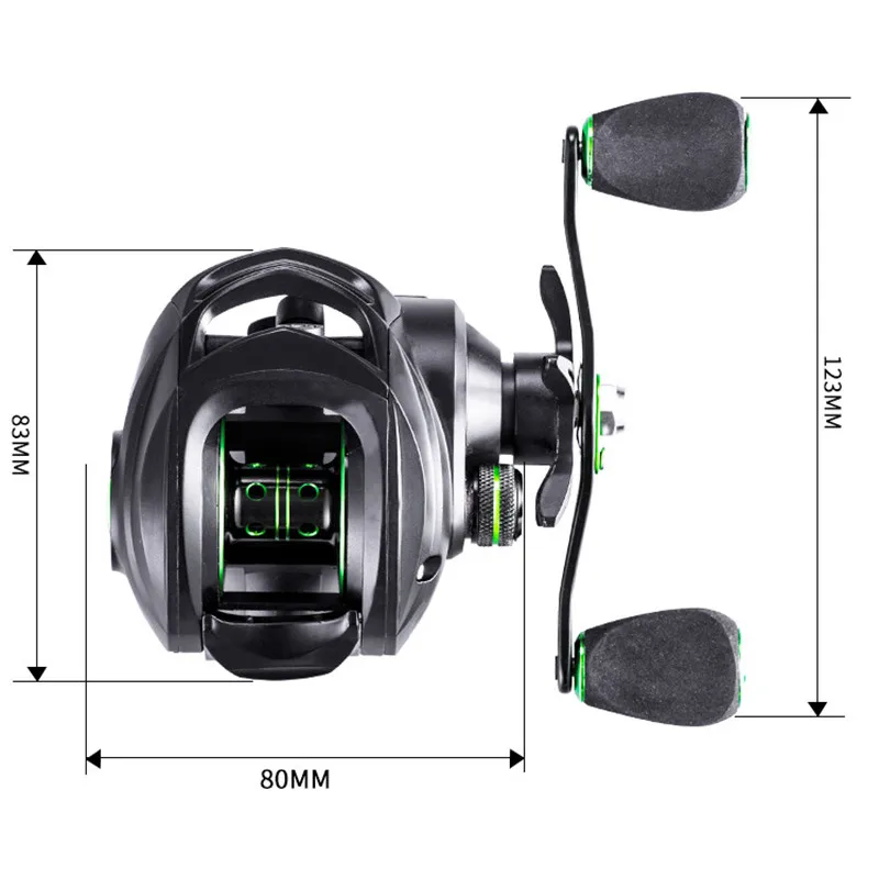 

High Quality Fishing Reel 7.2:1 High Speed Gear Ratio Black Spinning Reel with Left Right Aluminum Spool Handle Fishing Reels