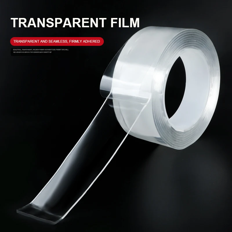 1/3 м многоразовая прозрачная двухсторонняя NanoTape наклейки никаких следов съемный