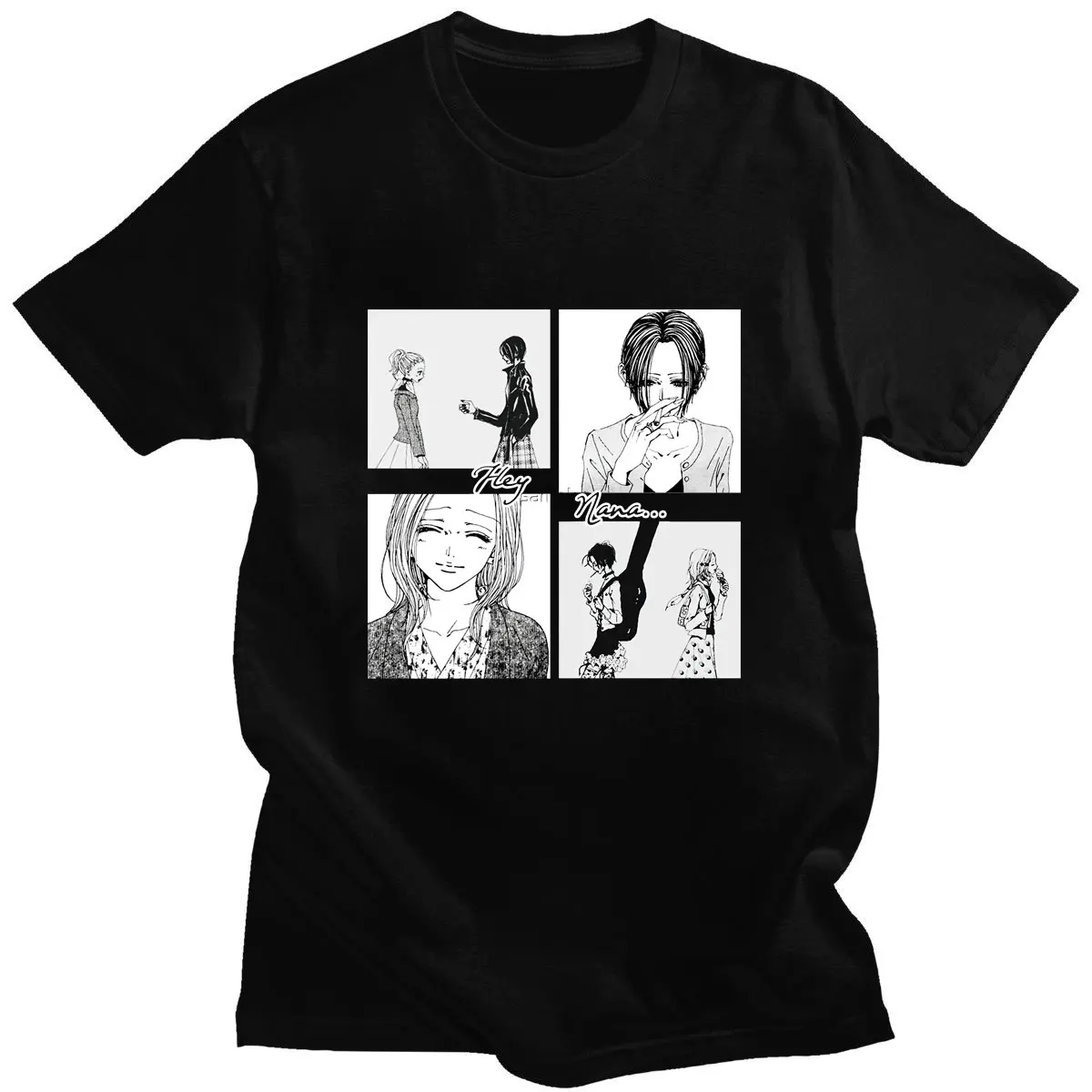 

Creative Nana Osaki Anime Harajuku Ren Honjo T-shirts Hip Hop Mens T Shirt Tops Male Fashion Summer Pattern Printed Casual Tee