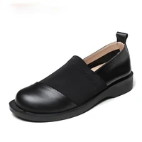 spring shoes female british style 2021 new thick soled college style casual loafers genuine leather fashion shoes girls