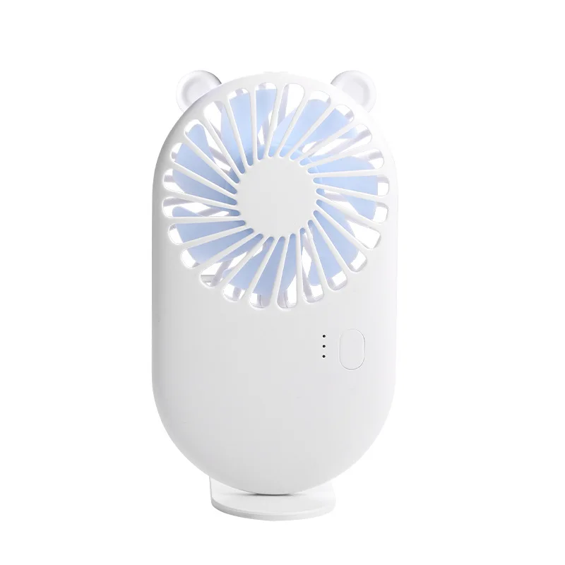 

New Handheld Pocket Mini Fan Portable with Stand USB Rechargeable Electric Fan Gift Custom Factory Direct Sales