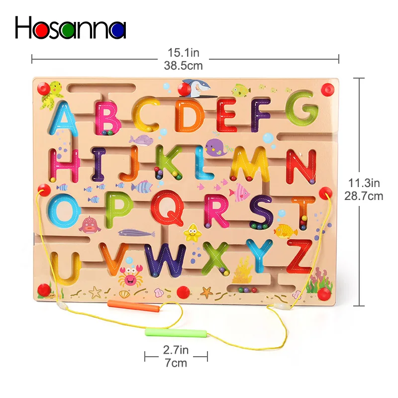Деревянный лабиринт Магнитная игра головоломка игрушки для детей детская