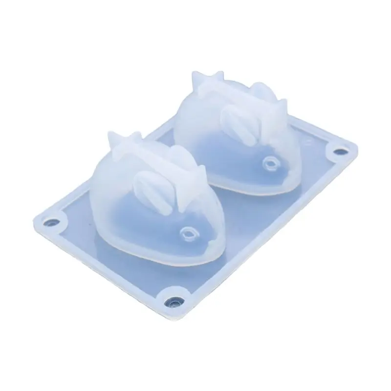 

1pcs Liquid Standing rabbit silicone mold DIY resin jewelry pendant necklace pendant mold resin molds for jewelry