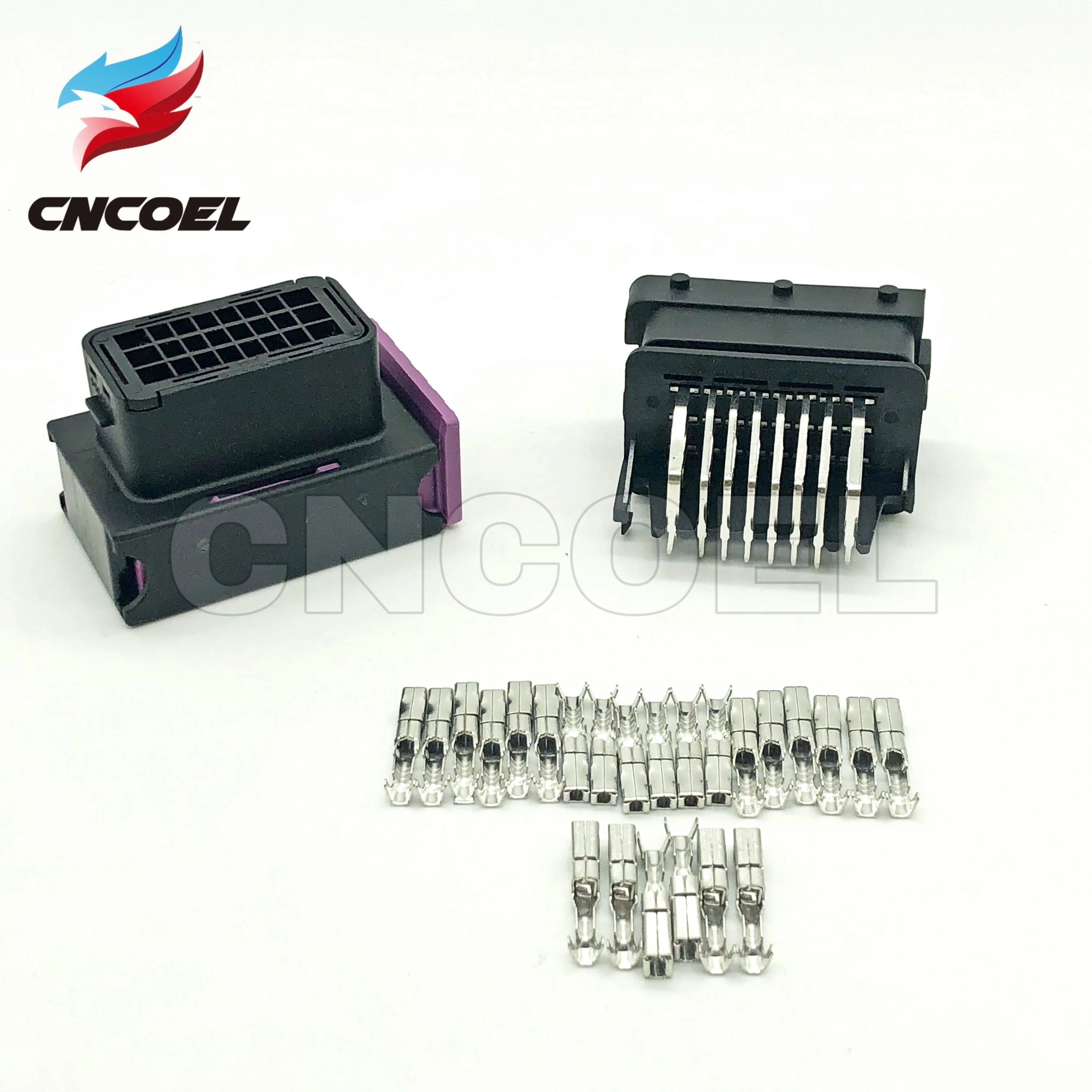 Разъемы FCI ECU 5/10 комплектов 24 контактный черный штекер и гнездо автомобильный