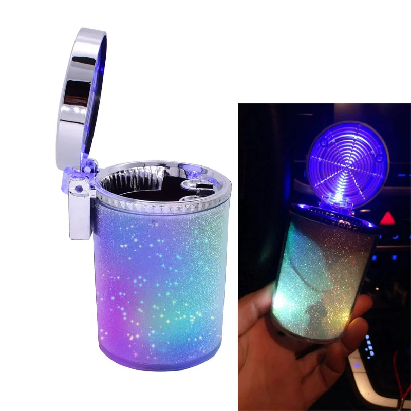 Креативная автомобильная пепельница автомобильный красочный светильник