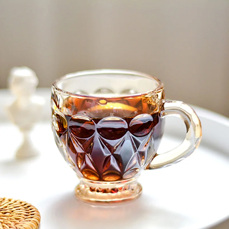 Европейский стиль искусственная тонкая прозрачная кофейная чашка с рукояткой 200