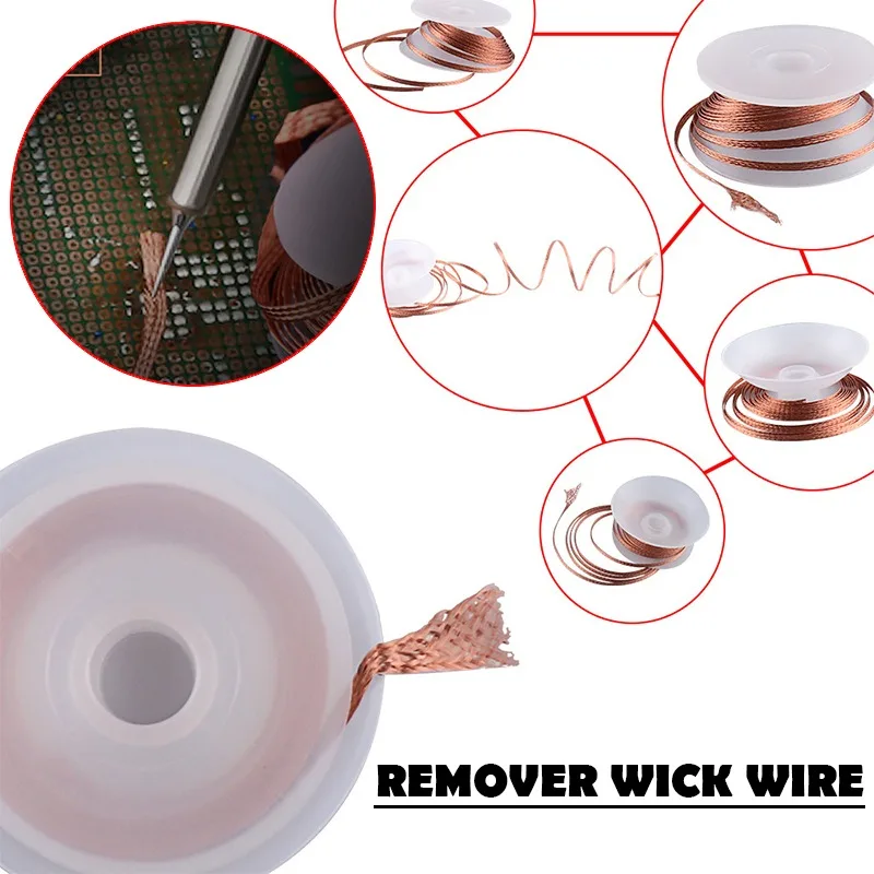 Оплетка для удаления припоя Оловянная оплетка пайки медная сварочная проволока