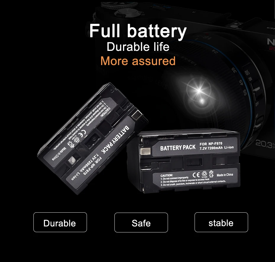 4 шт. 7200 мА/ч, NP-F960 NP-F970 NP F960 NP F970 камкордер батарея для sony NP-F550 NP-F770 NP-F750 NP F770 NPF960 NPF970