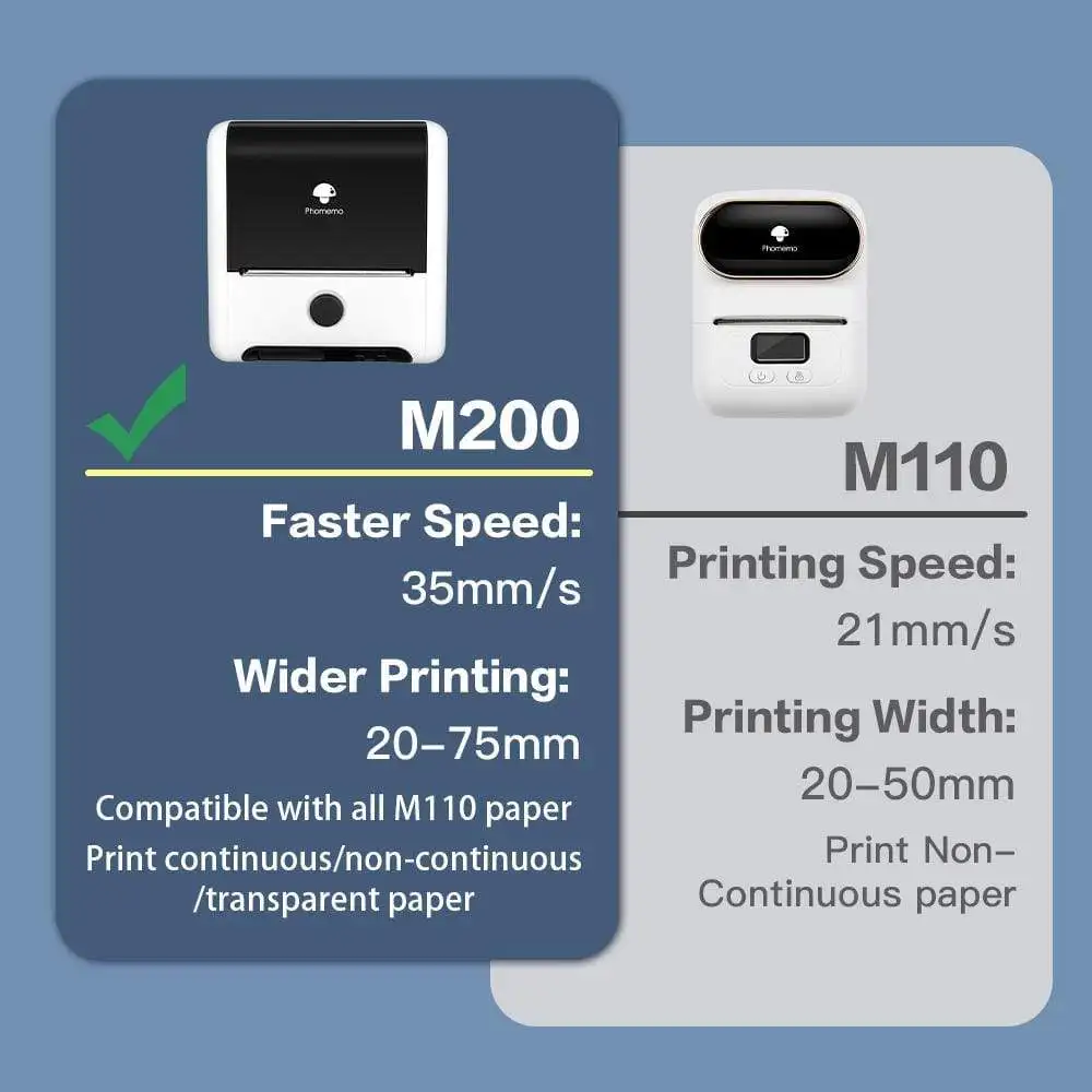 Термопринтер для этикеток Phomemo M200 фотоэтикетировочный принтер коммерческих