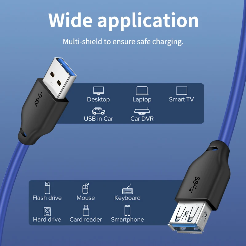 Кабель удлинитель CABLETIME USB3.0 M/F Gen1 5 Гбит/с для ноутбука X Box Macbook USB кабель передачи